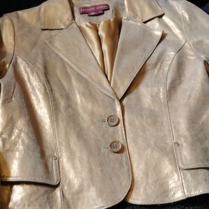 M. Godfrey-Leather - Genuine leather jacket New Muted gold leather